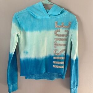 Justice Girls Blue Distressed Hoodie 10